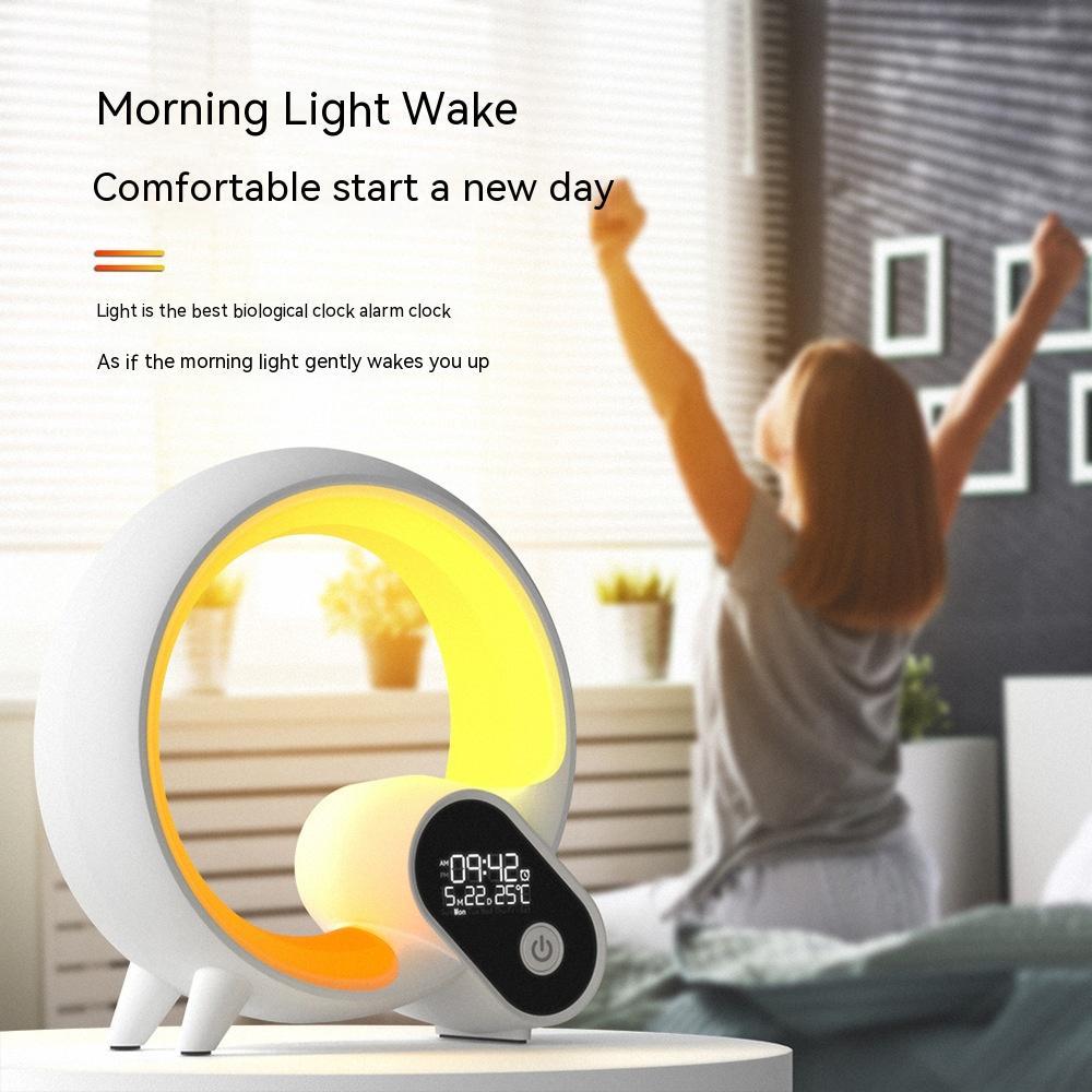 Sunrise Alarm Clock with Bluetooth Audio and Colorful Light Display - silverfoxgoods